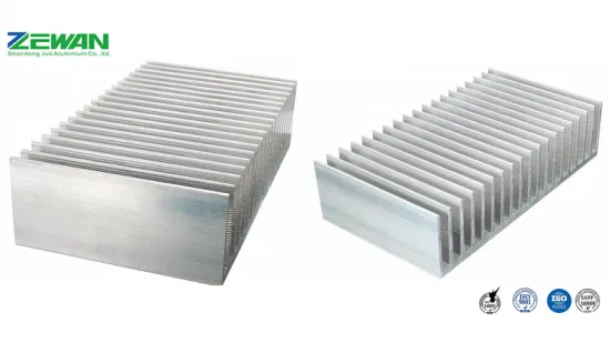 알루미늄 지퍼 핀 냉각팬용 알루미늄 히트 파이프 방열판